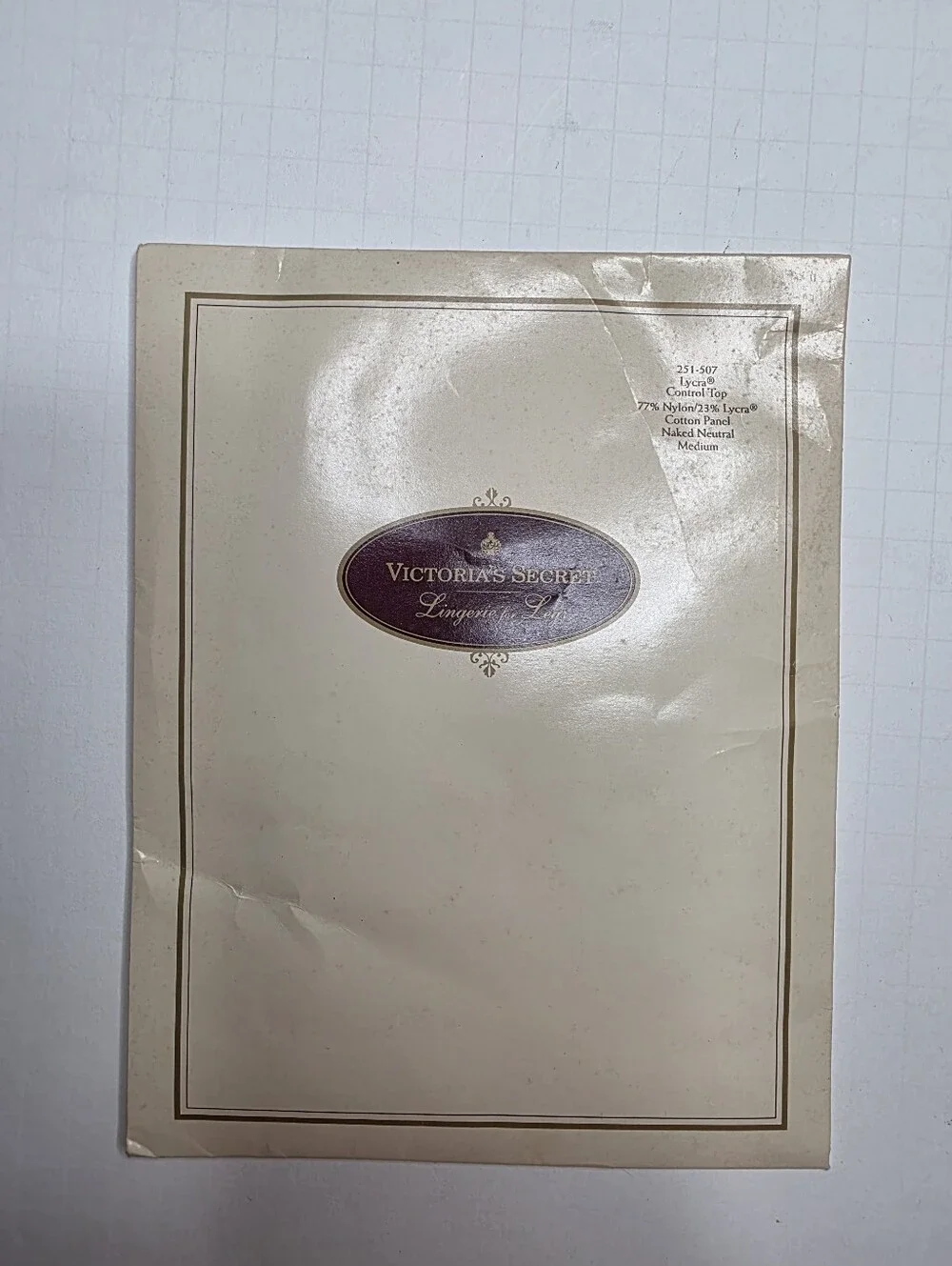 NWT Vintage Victoria's Secret 90s Naked Neutral Control Top Hosiery Medium